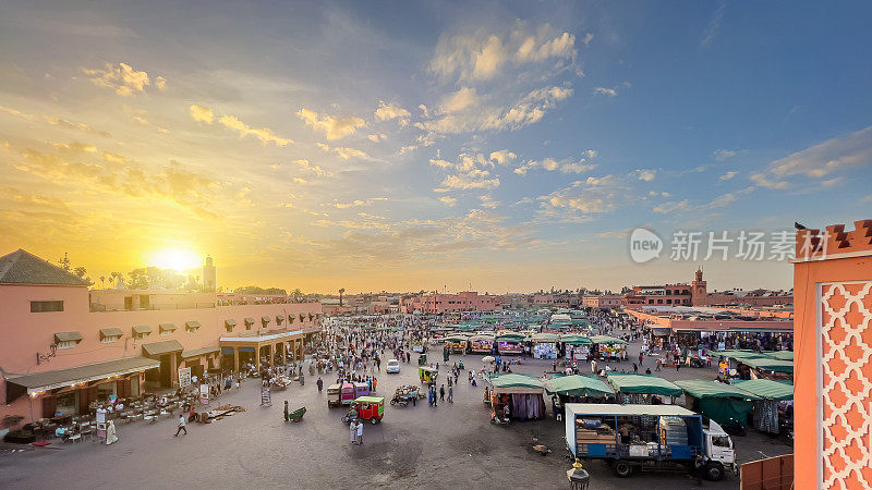 Djemaa El Fna广场，摩洛哥马拉喀什